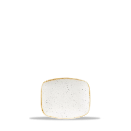 Churchill Stonecast Barley White mini ovaal chef's bordje 6 x 13 cm – porseleinen amuse-bordje voor restaurants