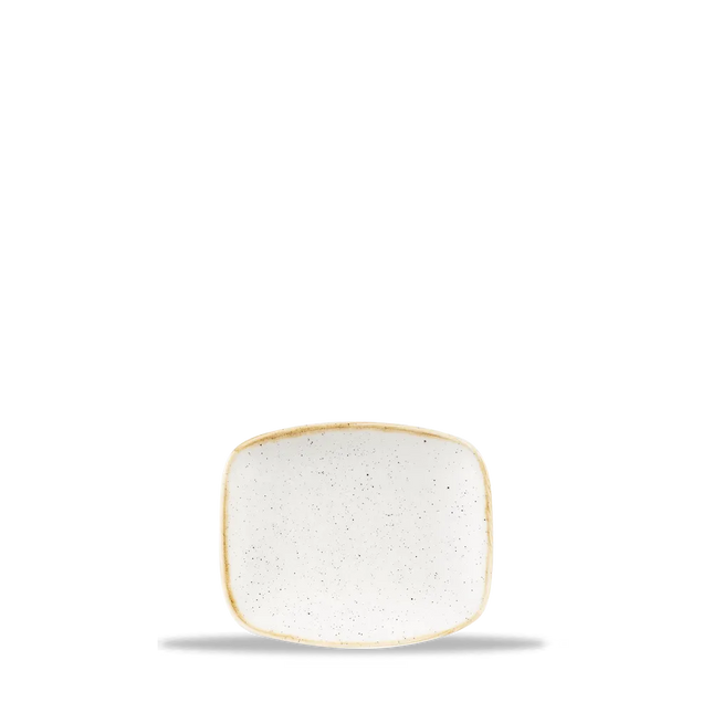 Churchill Stonecast Barley White mini ovaal chef's bordje 6 x 13 cm – porseleinen amuse-bordje voor restaurants