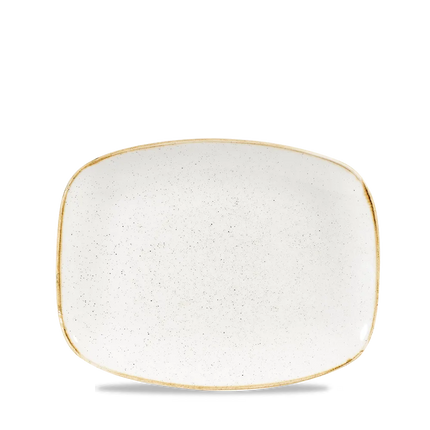 Churchill Stonecast Barley White ovaal chef's bord 26,1 x 20,2 cm – porseleinen presenteerbord voor hotels en restaurants