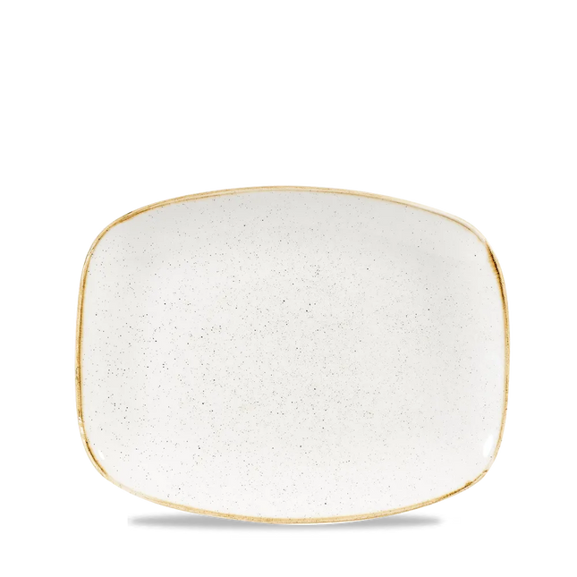 Churchill Stonecast Barley White ovaal chef's bord 26,1 x 20,2 cm – porseleinen presenteerbord voor hotels en restaurants