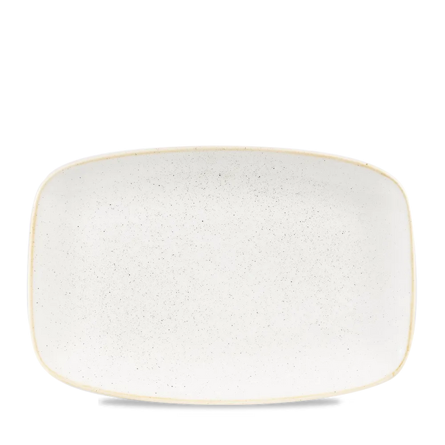 Churchill Stonecast Barley White ovaal chef's bord 30 x 19,9 cm – porseleinen presenteerbord voor cafés en bars