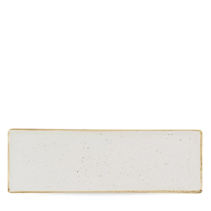 Churchill Stonecast Barley White ovaal bord 33x11 cm – groot wit bord voor horecapresentatie