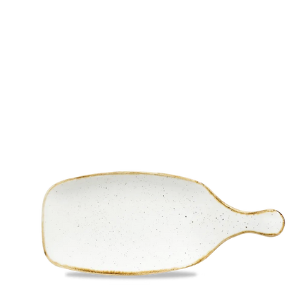 Churchill Stonecast Barley White serveerplank met handvat 28,4 cm – porseleinen serveerplateau voor de horecasector