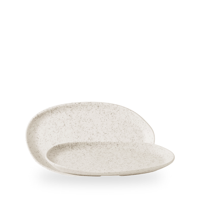 Churchill Stonecast Barley White Organic serveerschaal 26 x 15 cm – crèmewit porseleinen schaal voor bijgerechten