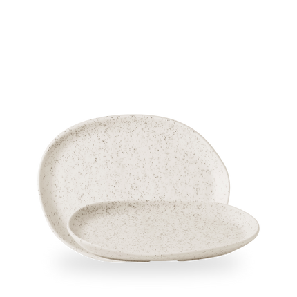Churchill Stonecast Barley White Organic serveerschaal 26 x 20 cm – crèmewit porseleinen schaal voor hoofdgerechten