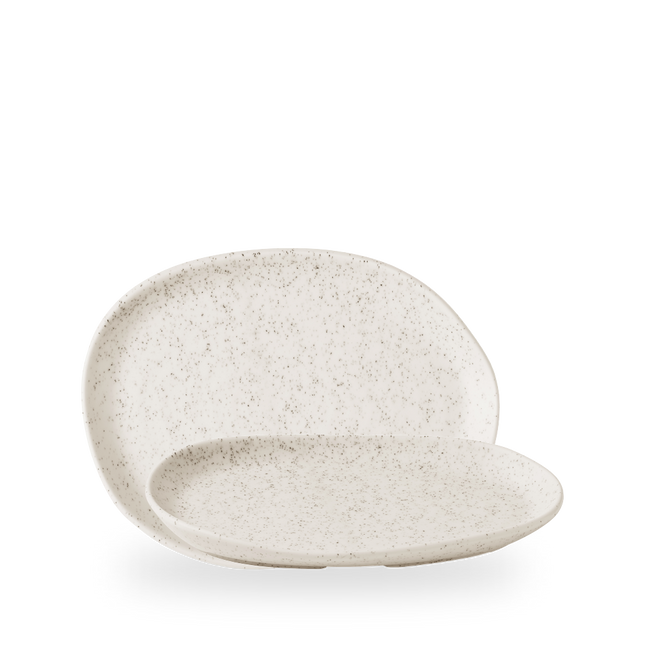 Churchill Stonecast Barley White Organic Platter 26 x 20 cm – porseleinen serveerschaal – set van 6 – APS Glass & Bar Supply

