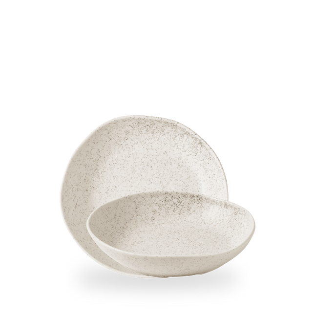 Churchill Stonecast Barley White Organic diepe kom 22 cm – crèmewit porseleinen kom voor soep