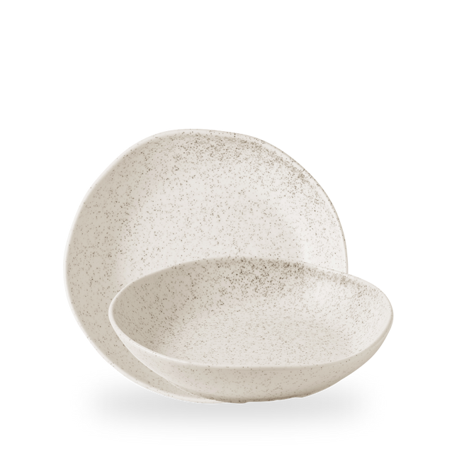 Churchill Stonecast Barley White Organic diepe kom 25 cm – crèmewit porseleinen kom voor soep en salade