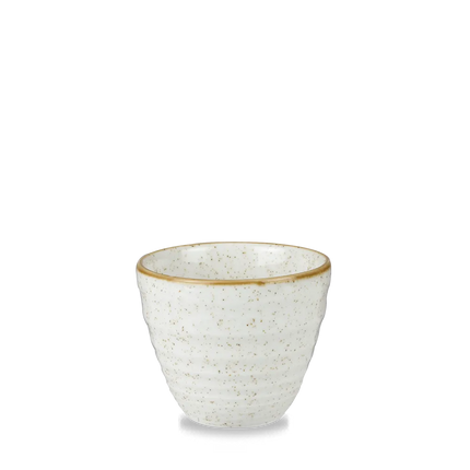 Churchill Stonecast Barley White geribbelde mok 296 ml – porseleinen mok voor cafés en bars