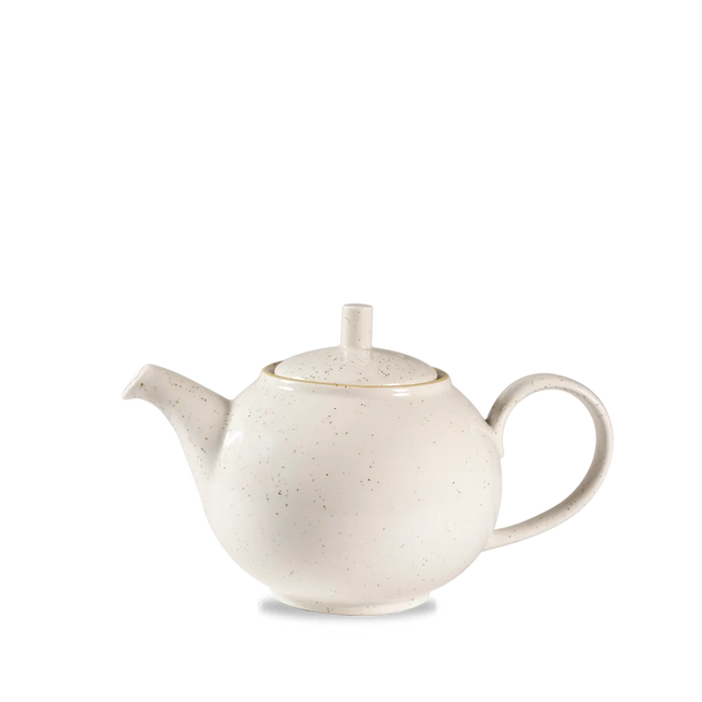 Churchill Stonecast Barley White theepot 444 ml – porseleinen theepot voor buffetten en catering