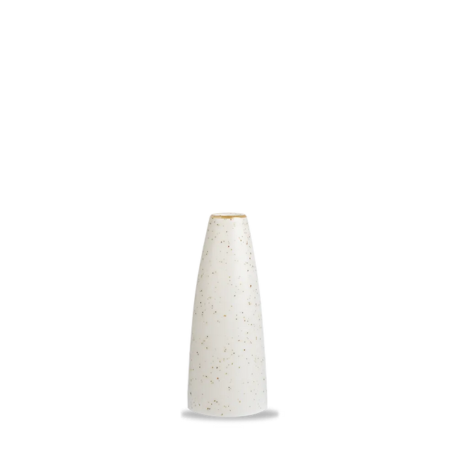 Churchill Stonecast Barley White miniatuurvaasje 13 cm – porseleinen tafelvaasje voor de horecasector