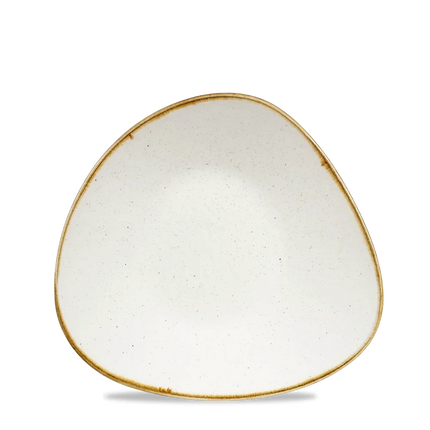 Churchill Stonecast Barley White driehoekige ondiepe kom Ø 21 cm – porseleinen kom voor de horeca