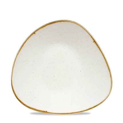 Churchill Stonecast Barley White driehoekige ondiepe kom 27,2 x 26,7 cm – porseleinen kom voor hotels en restaurants
