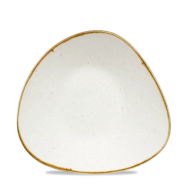 Churchill Stonecast Barley White driehoekige ondiepe kom 27,2 x 26,7 cm – porseleinen kom voor hotels en restaurants