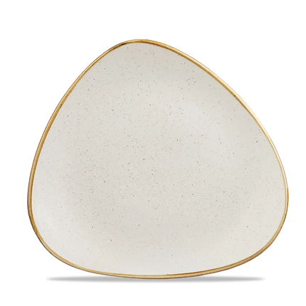 Churchill Stonecast Barley White Lotus bord Ø 23 cm – gespikkeld porseleinen bord voor de horeca