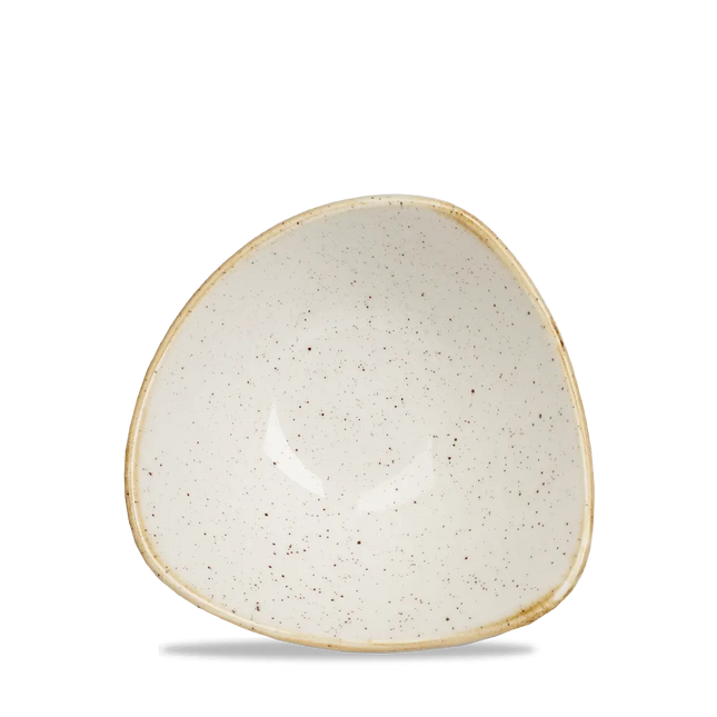Churchill Stonecast Barley White Lotus kom Ø 15 cm – gespikkeld porseleinen kom voor hotels en restaurants