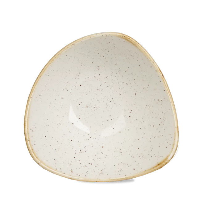 Churchill Stonecast Barley White Lotus kom Ø 18 cm – gespikkeld porseleinen kom voor cafés en bars