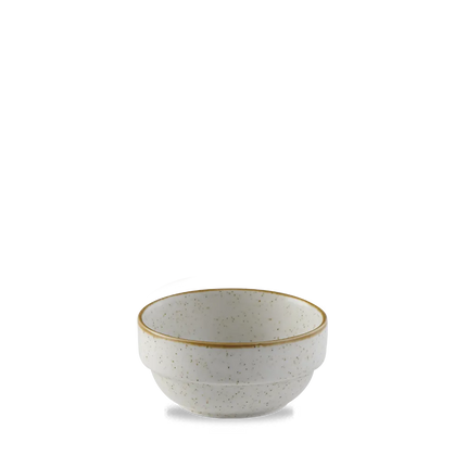 Churchill Stonecast Barley White Profile stapelbare kom – ruimtebesparende porseleinen kom voor buffetten en catering