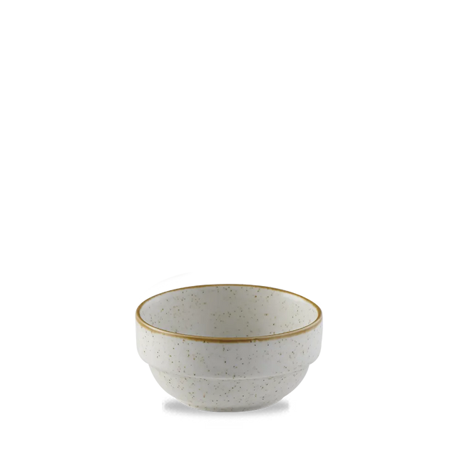 Churchill Stonecast Barley White Profile stapelbare kom – ruimtebesparende porseleinen kom voor buffetten en catering