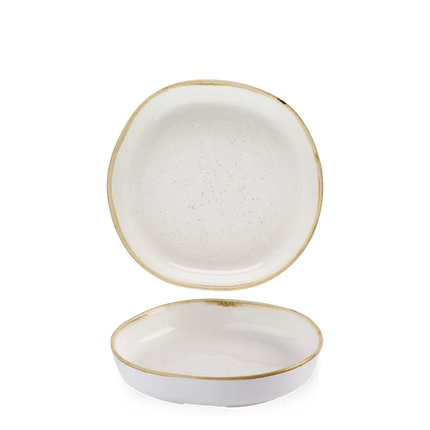 Churchill Stonecast Barley White kom met rand 20x4,5 cm – witte ondiepe kom voor horeca