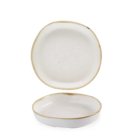 Churchill Stonecast Barley White kom met rand 23x4,5 cm – witte ondiepe kom voor restaurants