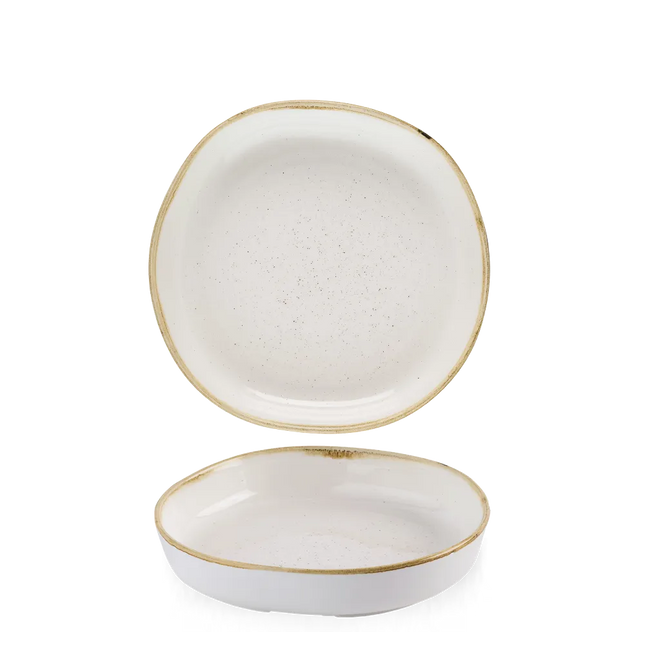 Churchill Stonecast Barley White kom met rand 23x4,5 cm – witte ondiepe kom voor restaurants