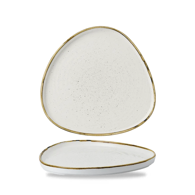Barley White Triang. Walled Chef's Plate 27 cm 6/box