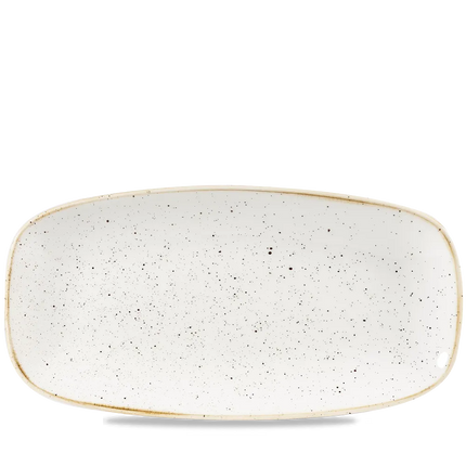 Churchill Stonecast Barley White ovaal chef's bord 29,8 x 15,3 cm – porseleinen presenteerbord voor hotels en restaurants