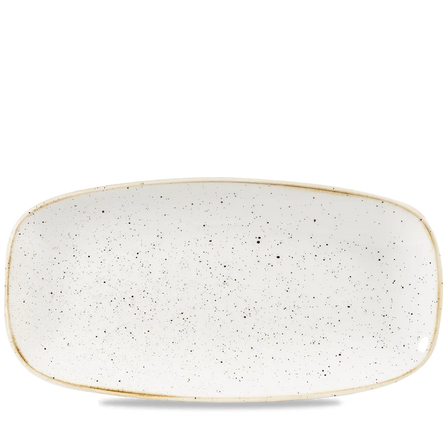 Churchill Stonecast Barley White ovaal chef's bord 29,8 x 15,3 cm – porseleinen presenteerbord voor hotels en restaurants