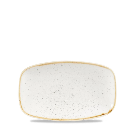 Churchill Stonecast Barley White ovaal bord 20 x 12,1 cm – porseleinen presenteerbord voor cafés en bars