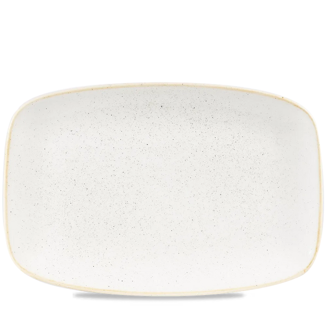 Churchill Stonecast Barley White ovaal bord 34,4 x 23,4 cm – groot porseleinen presenteerbord voor fine dining