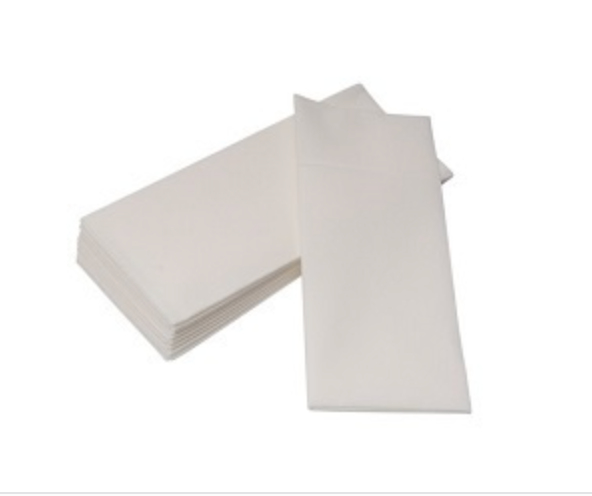 Airlaid Servet Wit 40x40cm 1/8 vouw ONBEDRUKT (1200 stuks)