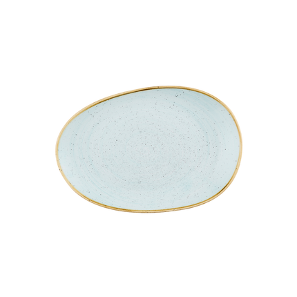 Churchill Stonecast Duck Egg serveerschaal 34,5 x 23,5 cm – eendenblauw porseleinen schaal voor koffie en thee
