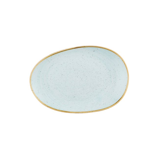 Churchill Stonecast Duck Egg serveerschaal 34,5 x 23,5 cm – eendenblauw porseleinen schaal voor koffie en thee