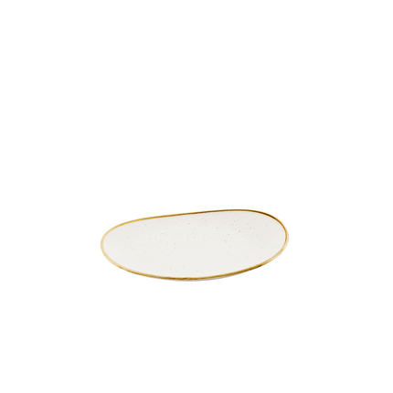 Churchill Stonecast Barley White bord 26 x 21,8 cm – crèmewit porseleinen bord voor hotels en brasseries