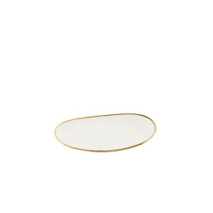 Churchill Stonecast Barley White bord 28 x 23,5 cm – crèmewit porseleinen bord voor hoofdgerechten