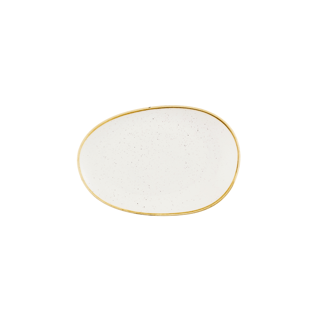 Churchill Stonecast Barley White serveerschaal 34,5 x 23,5 cm – crèmewit porseleinen schaal voor restaurants