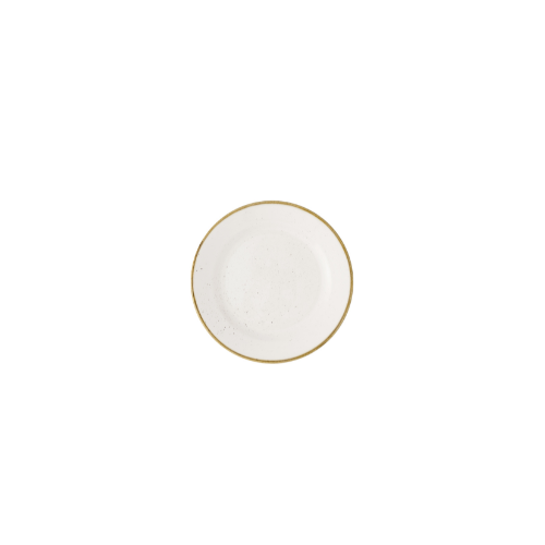 Churchill Stonecast Barley White bord met profiel 17 cm – crèmewit porseleinen bordje voor bijgerechten en desserts
