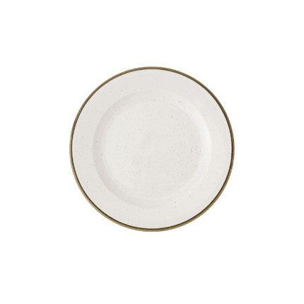 Churchill Stonecast Barley White bord met profiel 30,5 cm – crèmewit porseleinen bord voor hoofdgerechten