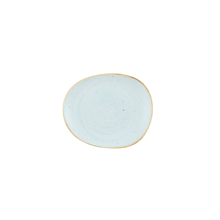 Churchill Stonecast Duck Egg bord 18,5 x 15,5 cm – eendenblauw porseleinen bordje voor presentaties