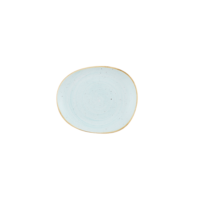 Churchill Stonecast Duck Egg bord 18,5 x 15,5 cm – eendenblauw porseleinen bordje voor presentaties