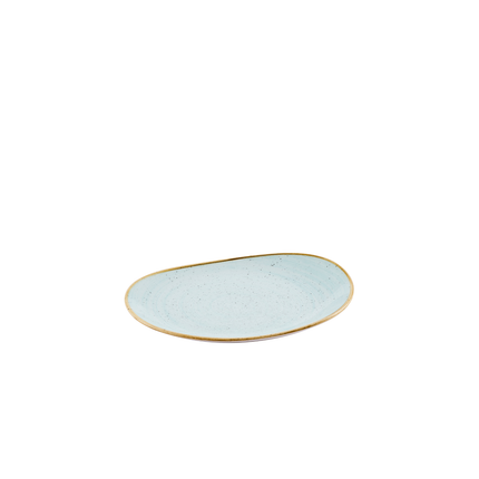Churchill Stonecast Duck Egg bord 28 x 23,5 cm – eendenblauw porseleinen bord voor fine dining
