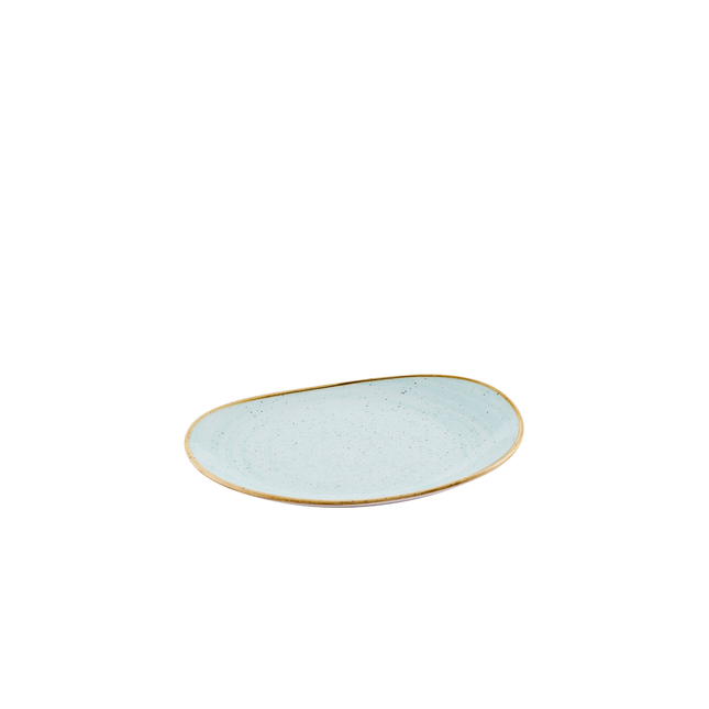 Churchill Stonecast Duck Egg bord 28 x 23,5 cm – eendenblauw porseleinen bord voor fine dining