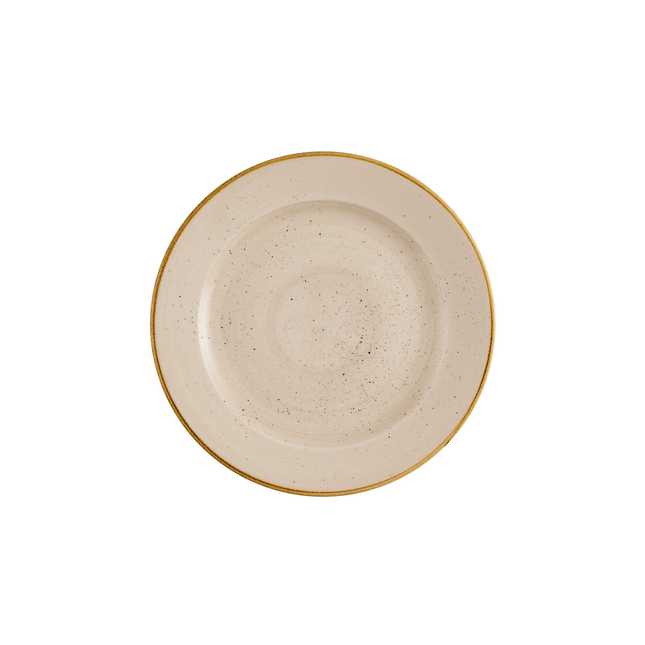Churchill Stonecast Nutmeg Cream bord met profiel 21 cm – nootmuskaatcrème porseleinen bord voor de horeca
