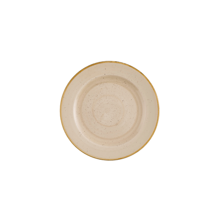 Churchill Stonecast Nutmeg Cream bord met profiel 23,4 cm – nootmuskaatcrème porseleinen bord voor presentaties