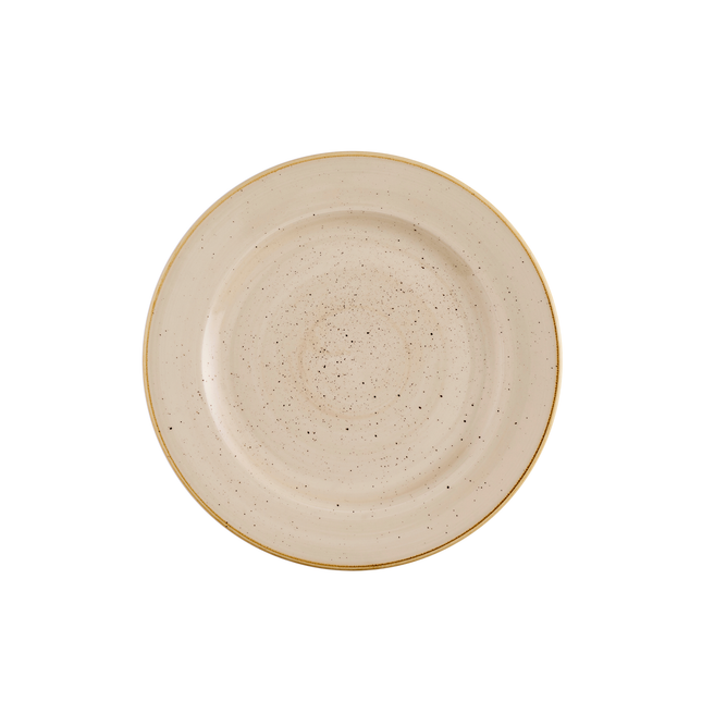 Churchill Stonecast Nutmeg Cream bord met profiel 30,5 cm – nootmuskaatcrème porseleinen bord voor restaurants
