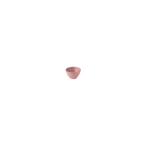 Stonecast Petal Pink Dip Pot van Churchill, 6,9x4 cm, set van 12. Elegante, handgemaakte dipkom in een zachte roze kleur, perfect voor het serveren van sauzen en dips. Duurzaam en stijlvol, ideaal voor horecagebruik.