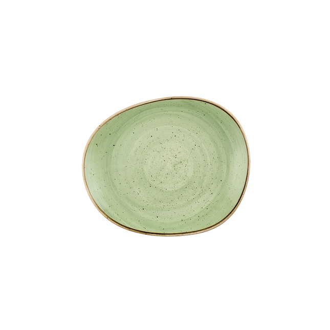 Churchill Stonecast Sage Green bord 28 x 23,5 cm – saliegroen porseleinen bord voor hotels en brasseries