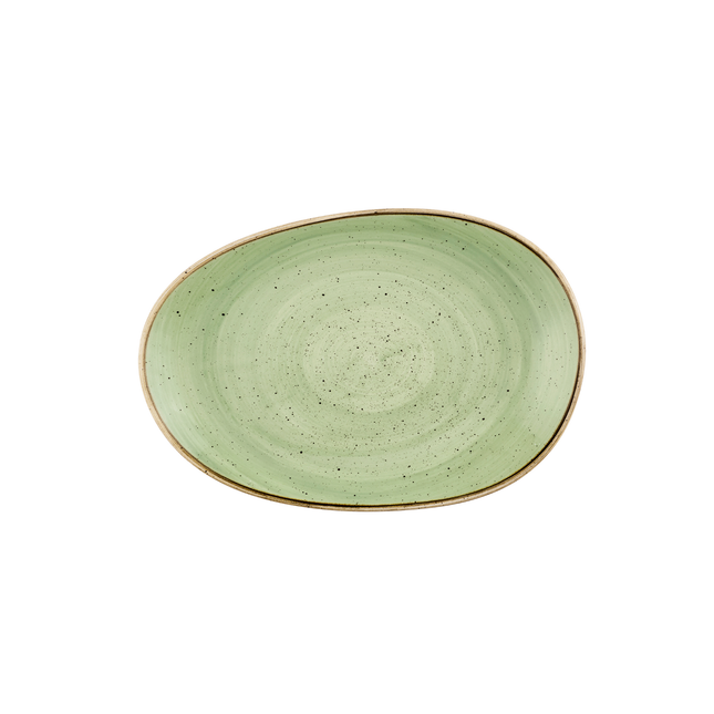 Stonecast Sage Green Opal Organic Platter 34,5 x 23,5 cm 6/box