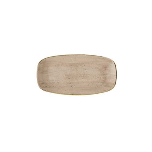 Churchill Stonecast Truffle ovaal bord 29,8 x 15,3 cm – truffelbruin gespikkeld bord voor hoofdgerechten